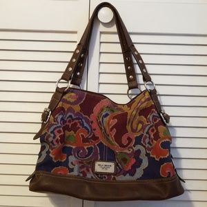 Relic Brown Patterned Print Large Purse